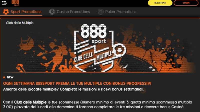 888Sport bonus scommesse